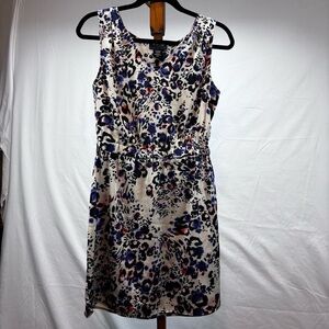 Apostrophe Sleeveless Dress Leopard Print Pull Over Sz XS Feminine Cinch Waist